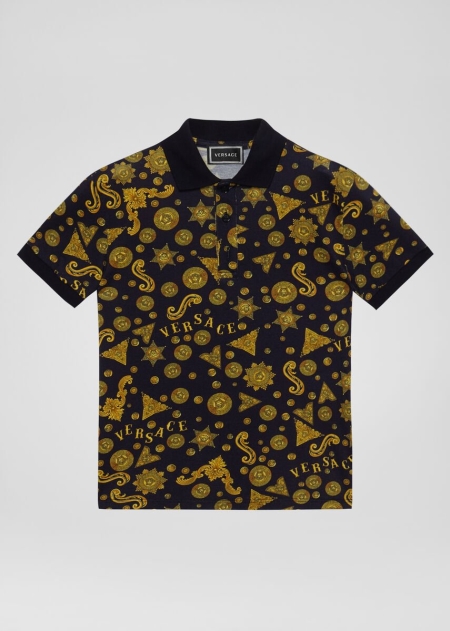 Tricou Polo Versace Versace Barocco Western Print Baieti | YEHURKF-39